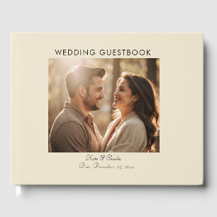 Libro De Visitas Elegante Personalizado de fotografía moderno códig