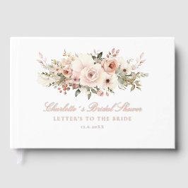 Libro De Visitas Elegante ramo de flores pastel Despedida de solter