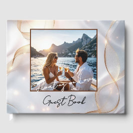 Libro De Visitas Elegante Recuerdo Personalizado para Celebraciones