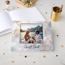 Libro De Visitas Elegante Recuerdo Personalizado para Celebraciones