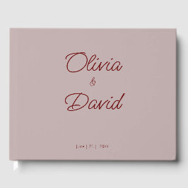 Libro De Visitas Elegante Rosa Boda