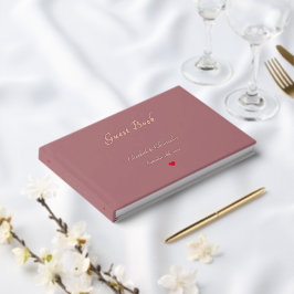 Libro De Visitas Elegante Rosa Bodas de oro Aniversario Keepsake