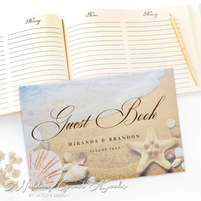 Libro De Visitas Elegante Starfish Tropical Beach Wedding (Subido por el creador)