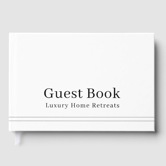 Libro De Visitas Elegante Stripes Vacaciones Rental Guest Book | Bl (Anverso)