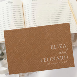 Libro De Visitas Elegante Terracota Minimalista moderno