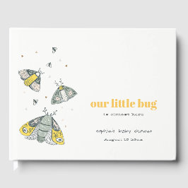 Libro De Visitas Elegante y elegante Baby Shower gris amarillo de p