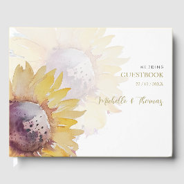 Libro De Visitas Elegante y encantador Sunflower acuático