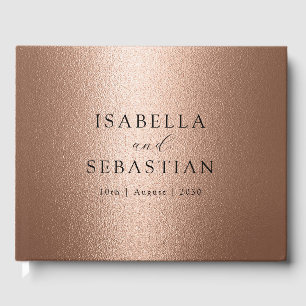 Libro De Visitas Elegante y personalizado cobre de Moda