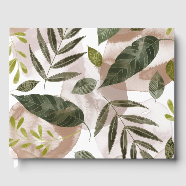 Libro De Visitas Elegantes hojas de safari botánico (Anverso)