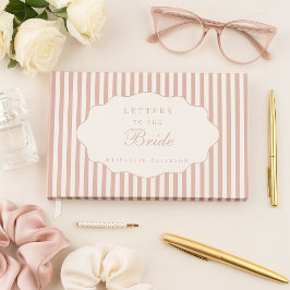 Libro De Visitas Elegantes Letras Preppy Rosa Polvo Para La Novia