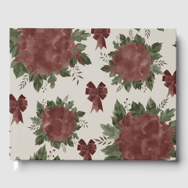 Libro De Visitas Elegantes Navidades botánicos (Anverso)