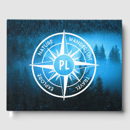 Libro De Visitas Emblema de la estrella de la brújula monograma nie