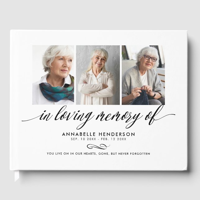 Libro De Visitas En el Collage de fotos de memoria amorosa (Anverso)