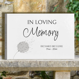Libro De Visitas En la memoria amorosa Dandelion Puff Condolencias