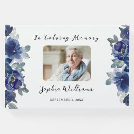 Libro De Visitas En la memoria amorosa Flores azules