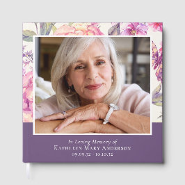 Libro De Visitas En la memoria amorosa Funeral floral 12x12