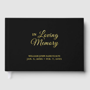 Libro De Visitas En la memoria amorosa Funeral Oro Negro