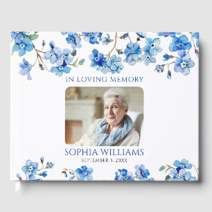 Libro De Visitas En la memoria amorosa Pequeñas flores salvajes azu
