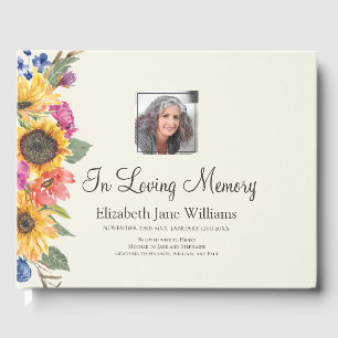 Libro De Visitas En Memoria Amorosa Girasol
