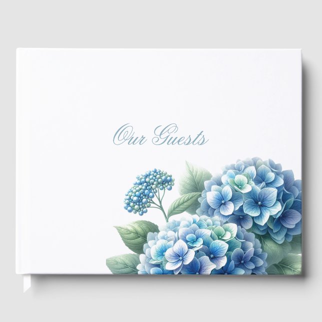 Libro De Visitas Encantadora Hortensia Azul (Anverso)
