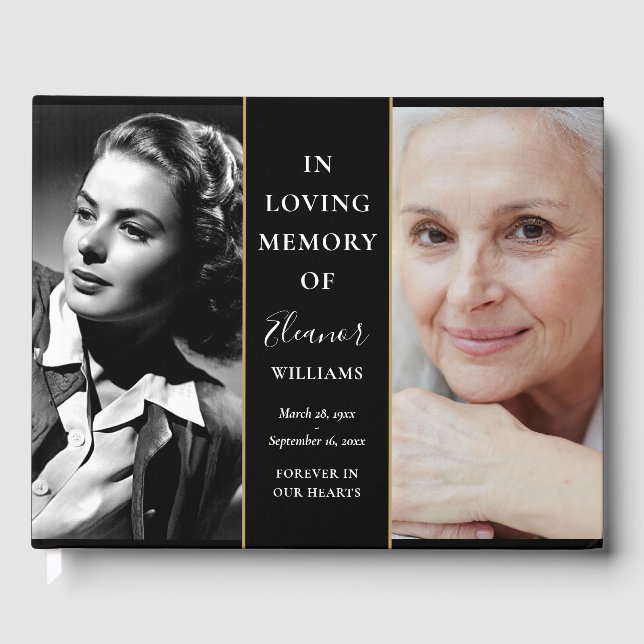 Libro De Visitas Entonces Y Ahora 2 Funeral De Fotografía (Anverso)