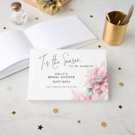 Libro De Visitas Es la Temporada de Flor de Nochebuena Baño de Novi