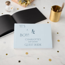 ¡Es un niño! Minimalismo Pastel Azul Baby Shower