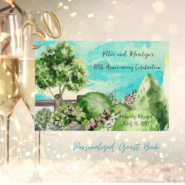 Libro De Visitas Escena de jardín acuático personalizada (Subido por el creador)