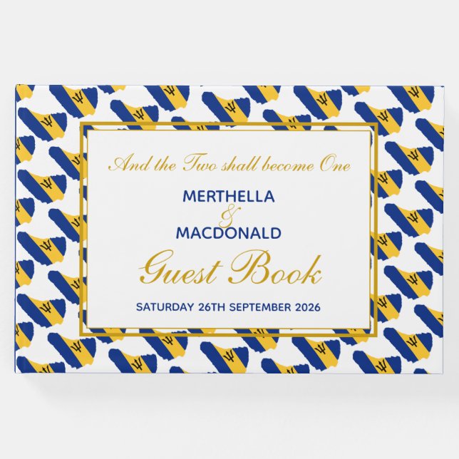 Libro De Visitas Escritura cristiana de BARBADOS | Patriótico | BOD (Anverso)