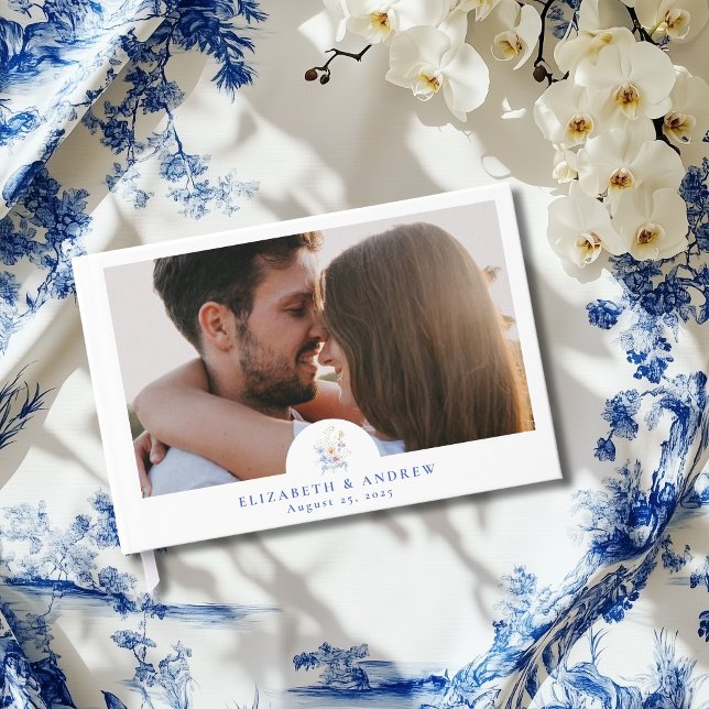 Libro De Visitas Escudo azul turbio Boda floral (Subido por el creador)