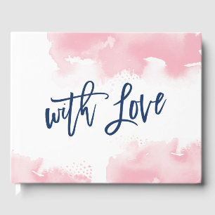 Libro De Visitas ESPECIAL KEEPSAKE lindo color de agua rosado manda