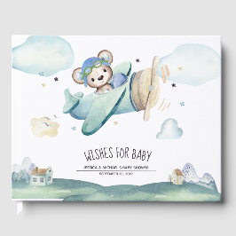 Libro De Visitas Espectacular piloto del avión acuático Teddy Bear