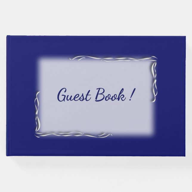 Libro De Visitas Espina personalizada azul marino (Anverso)