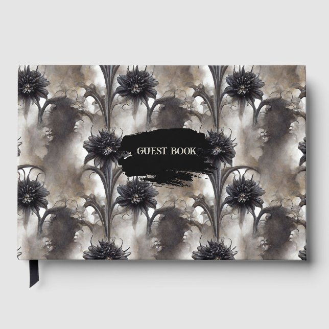 Libro De Visitas Estilo gótico Boda oscuro (Anverso)