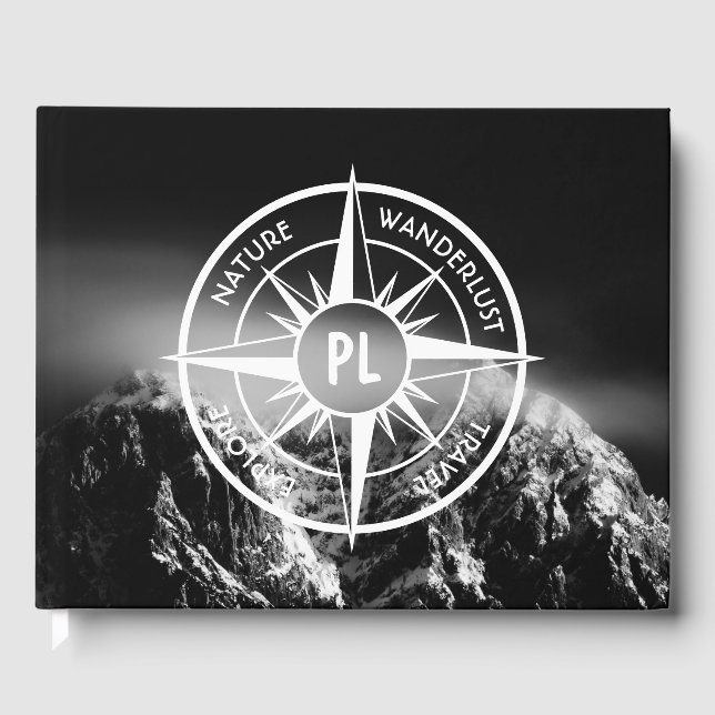 Libro De Visitas Estrella de brújula emblema monopólico montañas dr (Anverso)