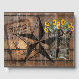 Libro De Visitas Estrella ruidosa de Texas Occidental Boots de Cowb