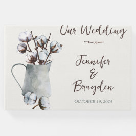 Libro De Visitas Estrellas de algodón en el Boda de Pitcher