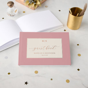 Libro De Visitas Estrellas Rosadas Elegantes