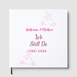 Libro De Visitas Estrellas rosas Renovación de votos boda de aniver