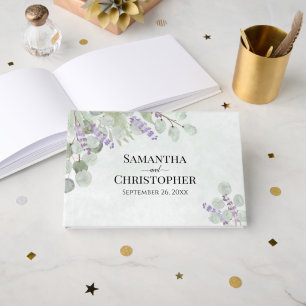 Libro De Visitas Eucaliptus y Lavender Elegante Boda Boho