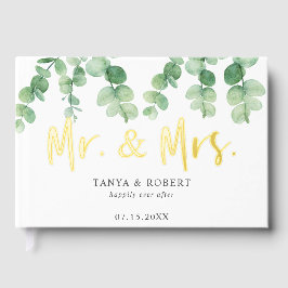 Libro De Visitas Eucalyptus Boda Sr. y Sra. Elegant