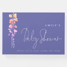 Libro De Visitas Eucalyptus quiere Baby Shower Lilac