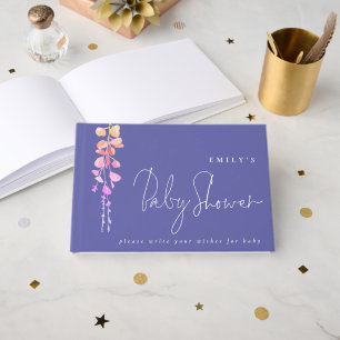 Libro De Visitas Eucalyptus quiere Baby Shower Lilac