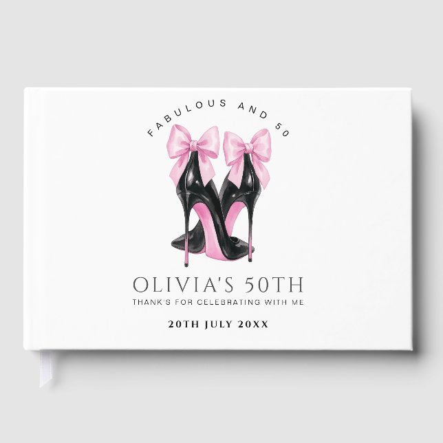 Libro De Visitas Fabuloso moderno y 50 Keepsake (Anverso)