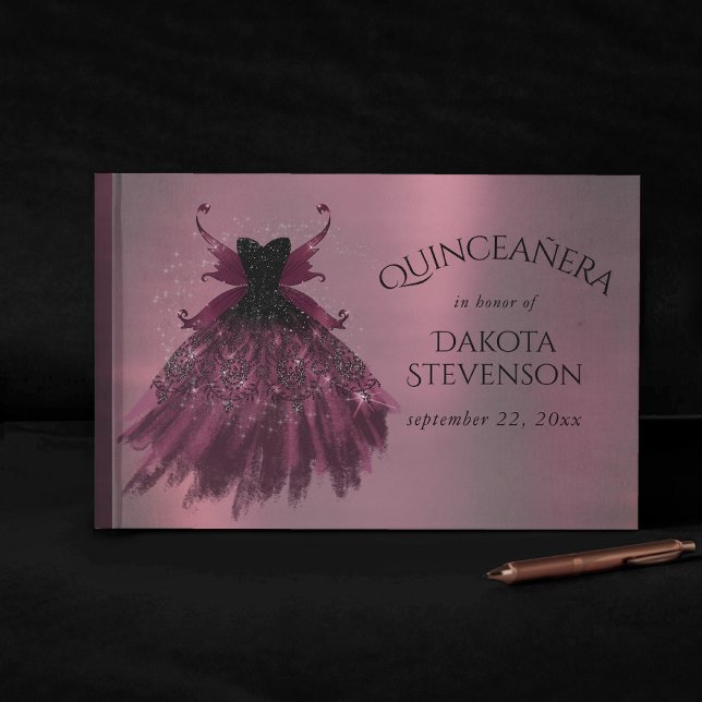 Libro De Visitas Fairy Gothic Fuchsia Gown | Magenta rosa de rock d (Subido por el creador)