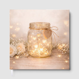 Libro De Visitas Fairy Light Rustic Wedding Guest Book