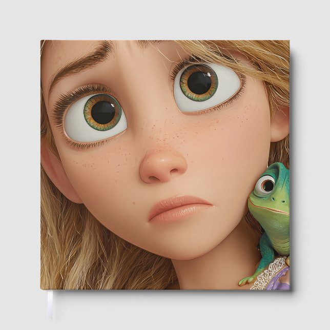 Libro De Visitas Fairytale Princess Wedding Guest Book Long Golden  (Anverso)