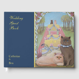 Libro De Visitas Fairytale Wedding Cats 10.5" x 8.25" Gold
