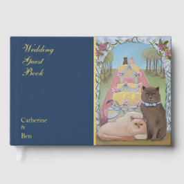 Libro De Visitas Fairytale Wedding Cats 9" x 6" Gold