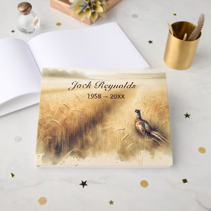 Libro De Visitas Faisán de otoño en campo de trigo